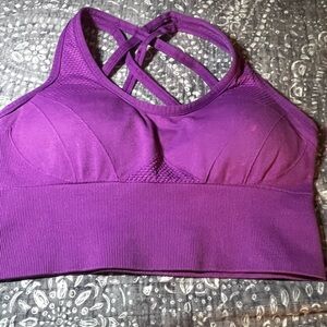Zella Purple Strappy Sports Bra Intimates small